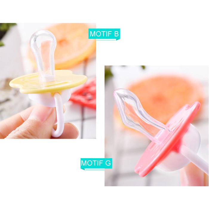 Empeng Dot Bayi silicon Dot Bayi datar Kompeng Bayi Food Grade Soother Baby Pacifier C27-28