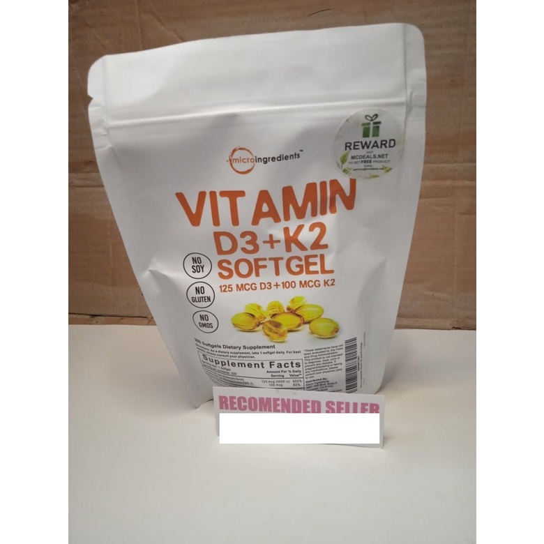 Vitamin D3 K2 5000 iu + 125 mcg Microingredients