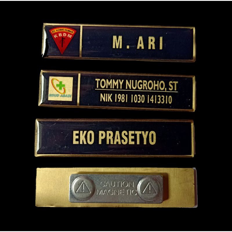 PAPAN NAMA/NAMETAG KUNINGAN KHUSUS HARGA ECER/BIJIAN ( CUSTOM )