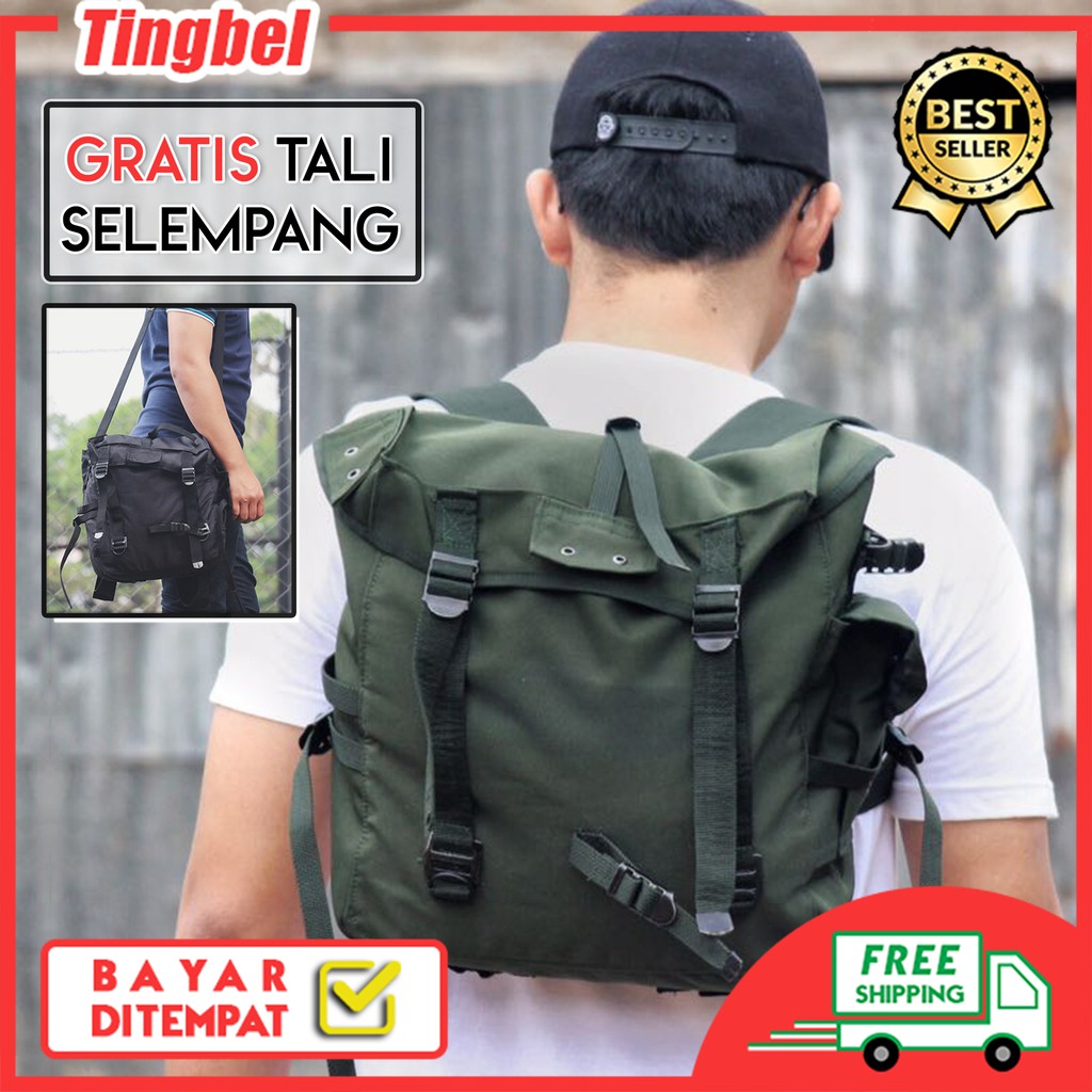 Jual TAS RANSEL + SELEMPANG TEMPUR TNI Militer Tentara M 1945 - Hijau ...