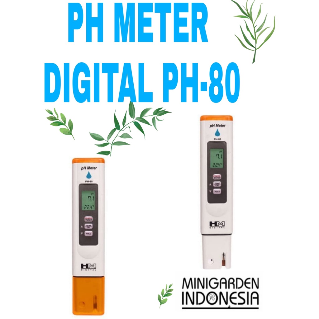 PH 80 PH METER HM DIGITAL ORIGINAL PH TESTER ALAT UKUR ASAM BASA SUHU