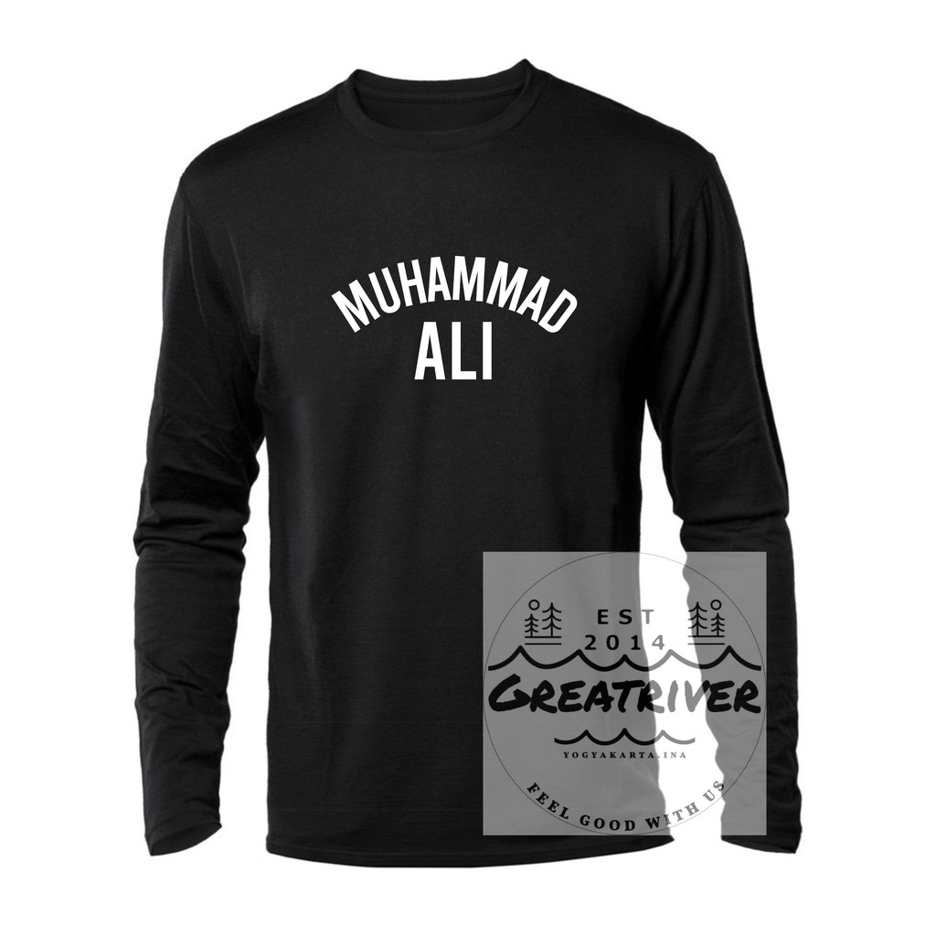 kaos distro Muhammad Ali lengan panjang