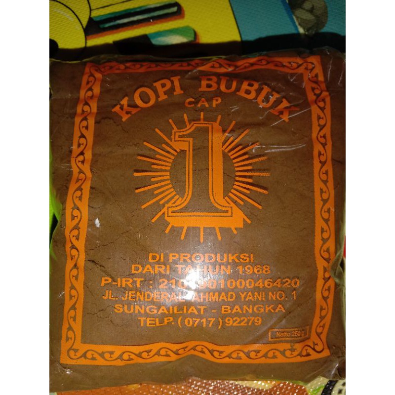 

Kopi bubuk cap 1 khas Bangka asli 250 gram