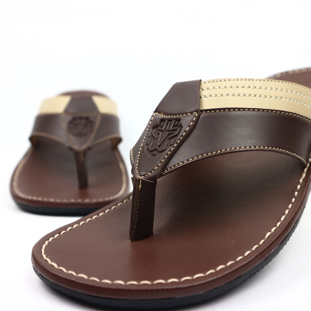 Sendal Pria Keren / Sendal Selop Karet / Sandal Jepit Pria Distro / Sandal Kulit Cowok - DAMIAN