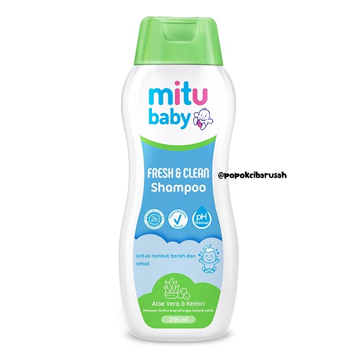 Mitu Baby Hair Shampoo Natural Botol 200ml/60104/popokcibarusah
