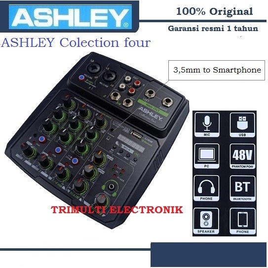 MIXER AUDIO ASHLEY 4 CHANNEL COLECTION FOUR WITH SMARTPHONE INPUT