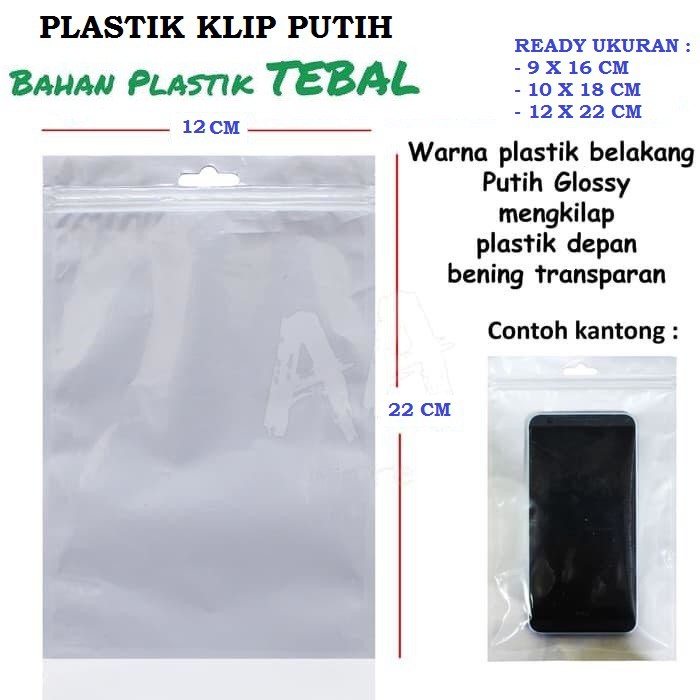 PACKING PLASTIK KLIP AKSESORIS ZIPLOCK KANTONG PUTIH SUSU