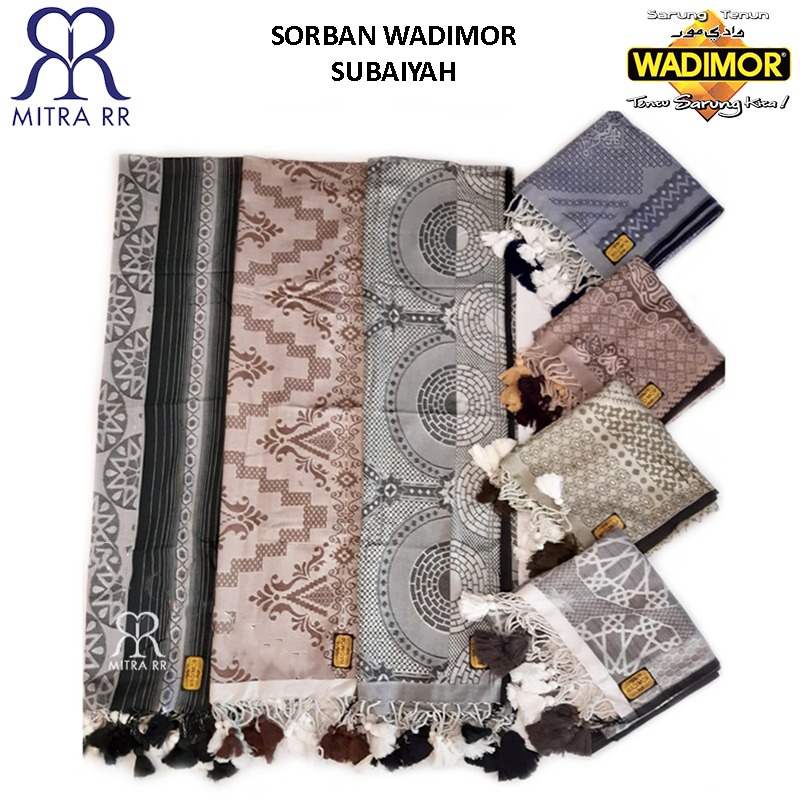 Sorban Wadimor Subaiyah Surban Jacquard Songket Timbul Katun Original