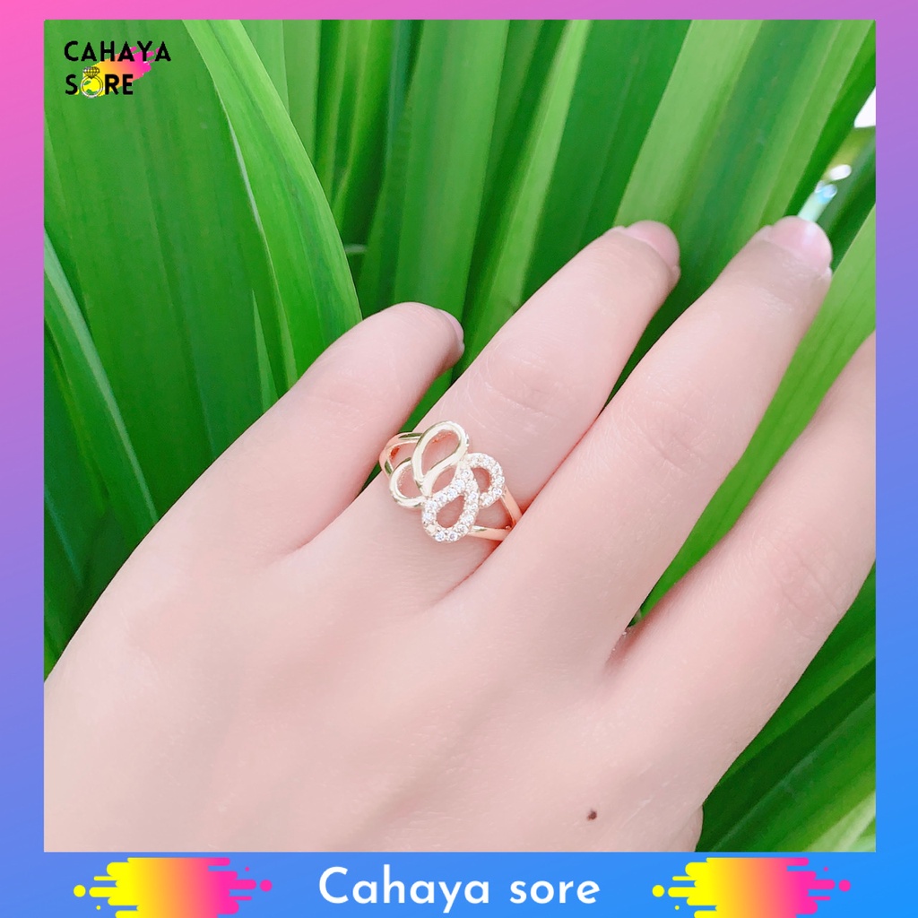 Cincin Xuping Gold Cincin Dewasa Model Permata CD31