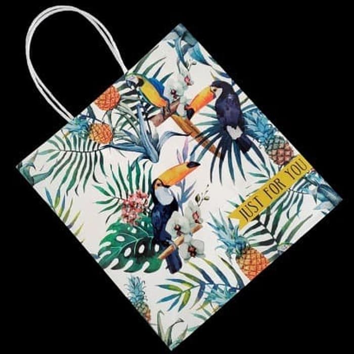 

JGO Paper Bag Flaminggo Floral Forest / Kantong Goodie Bag hululala