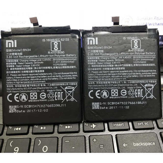 Bateray xiaomi redmi5A (BN43) ORIGINAL COPOTAN BATRE BATERAY