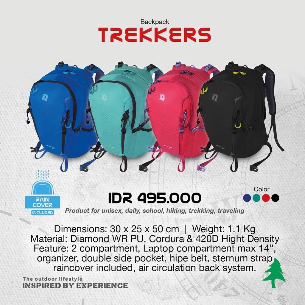 TAS CONSINA TREKKER - BACKPACK CONSINA 30L - 40L- sudah included raincover