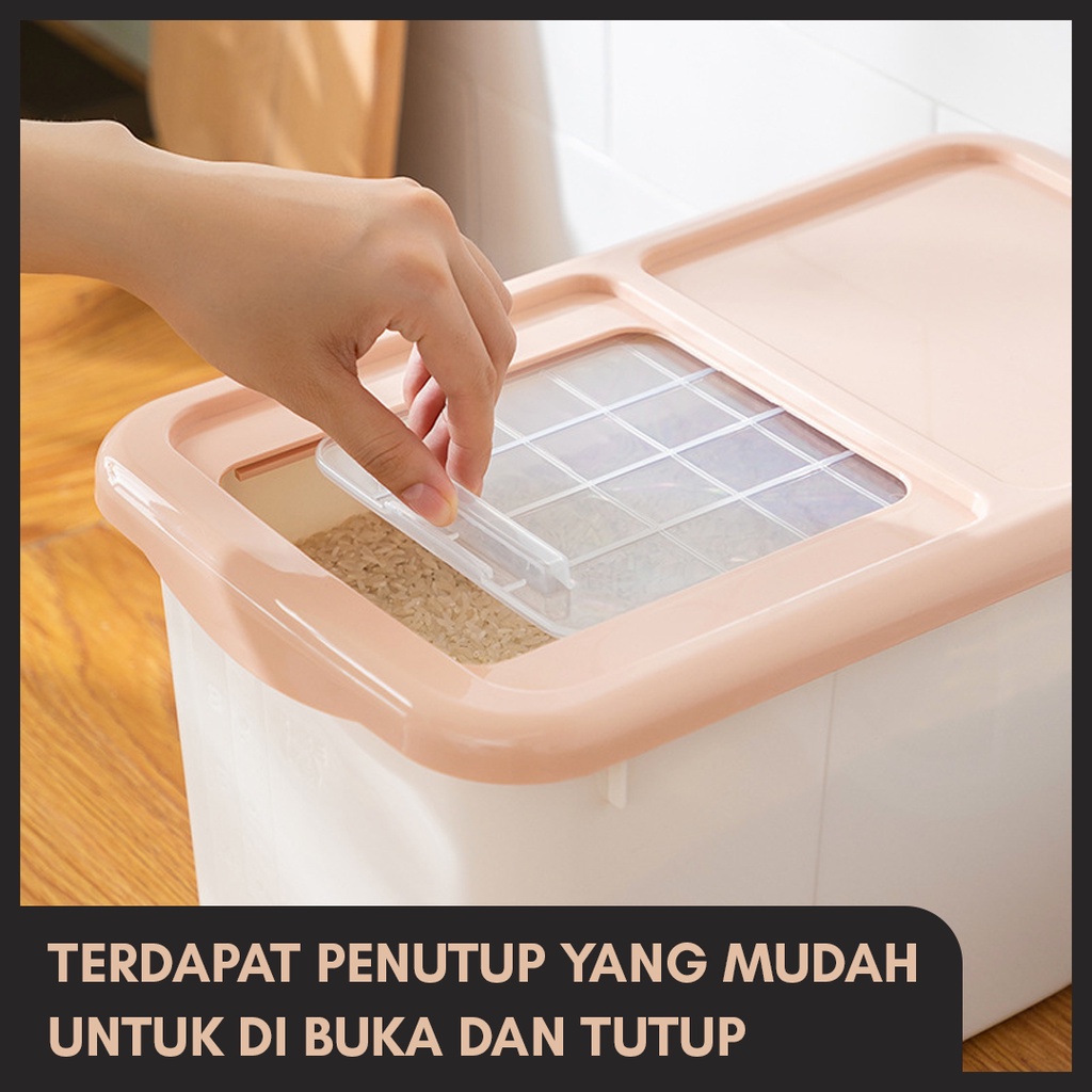 TEMPAT PENYIMPANAN BERAS | TEMPAT PENYIMPANAN MAKANAN | RICE STORAGE BOX | KOTAK BERAS