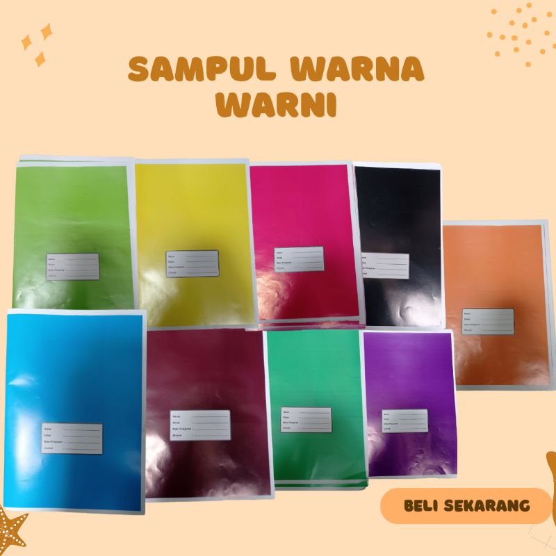 SAMPUL BERWARNA WARNI UKURAN 26.5 cm x 18 cm - SAMPUL SEKOLAH BERWARNA - SAMPUL A5 BERWARNA - SAMPUL BERWARNA WARNI