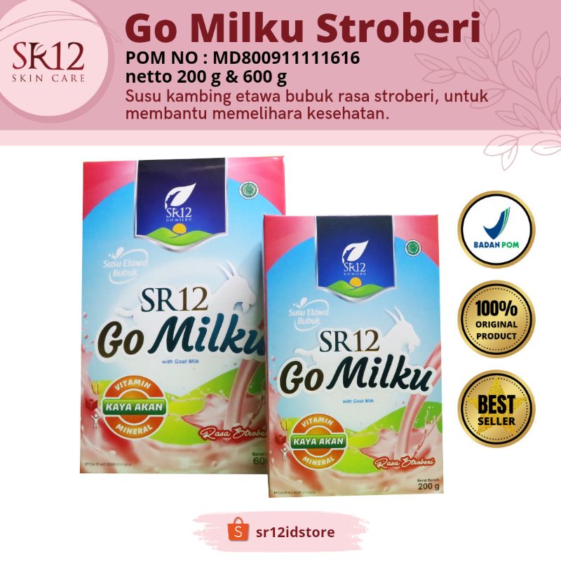 

Go Milku Sr12 Stroberi Susu Kambing Etawa Bubuk Penambah Berat Badan Susu Pelancar ASI Susu Penambah Nafsu Makan Susu Kambing Untuk Anak Dewasa Lansia Susu Kesehatan Membantu Memelihara Kesehatan Lambung Meningkatkan Daya Tahan Tubuh Susu Imunitas Anak