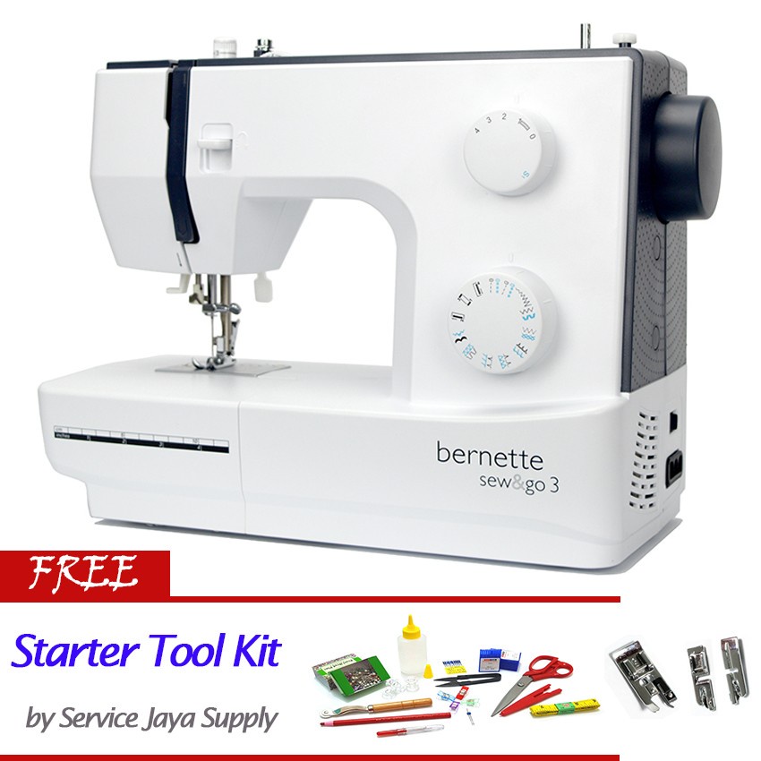 BERNINA BERNETTE Sew &amp; Go 3 Mesin Jahit Portable Multifungsi