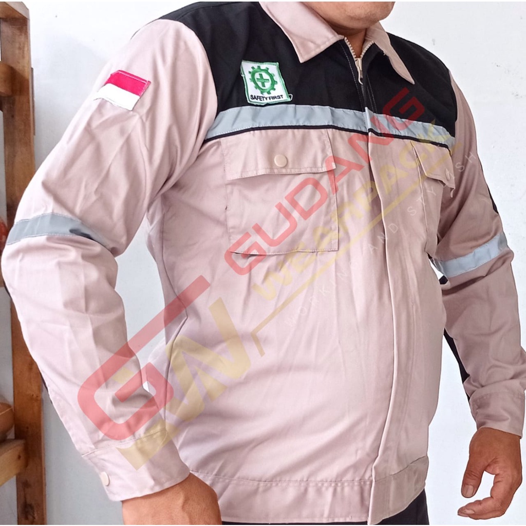 WEARPACK ATASAN Gudang Wearpack - Baju Kerja Seragam Proyek Warna COKSU - HITAM