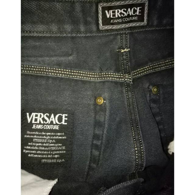 PRELOVED CELANA PANJANG JINS PRIA HITAM VERSACE