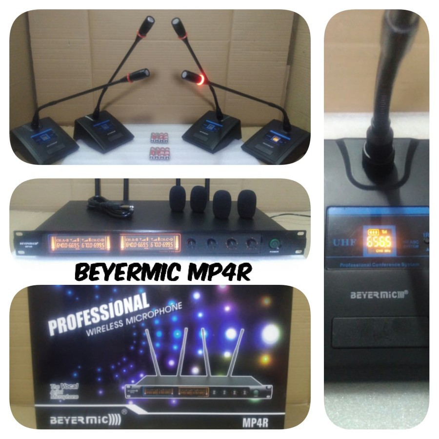 MIC WIRELESS MEJA BEYERMIC MP4R PROFESIONAL MICROPHONE CONFERENCE