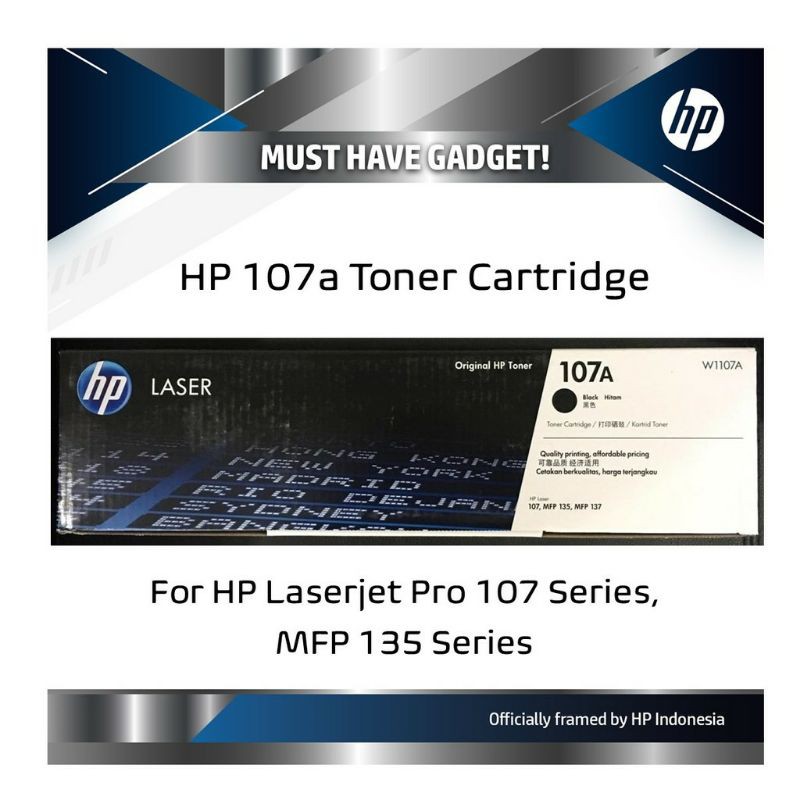 Toner HP Laserjet 107A Black W1107A Original