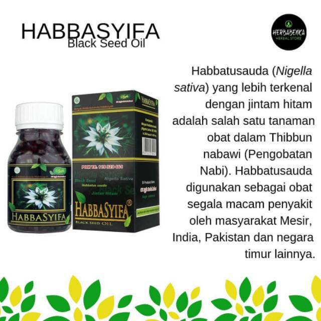 HABBASYIFA JINTAN HITAM 200 KAPSUL | HABBASYIFA OIL 200 | HABBATUSAUDA (OIL)