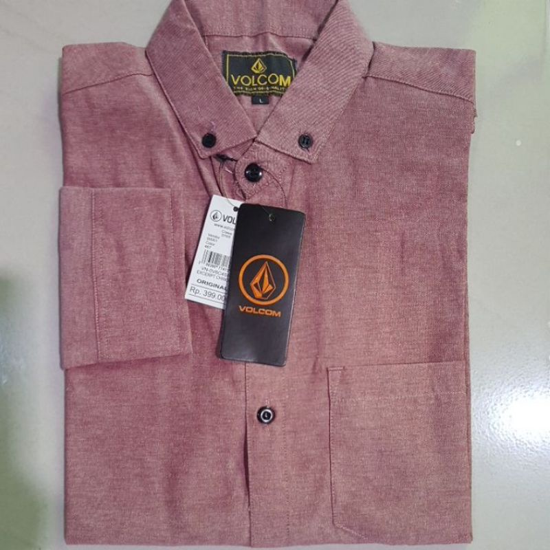 (BISA COD) Kemeja Polos Katun Kerja Kantor Formal Lengan Panjang Pria / kemejapria/kemejakerja-K.Dusty purple