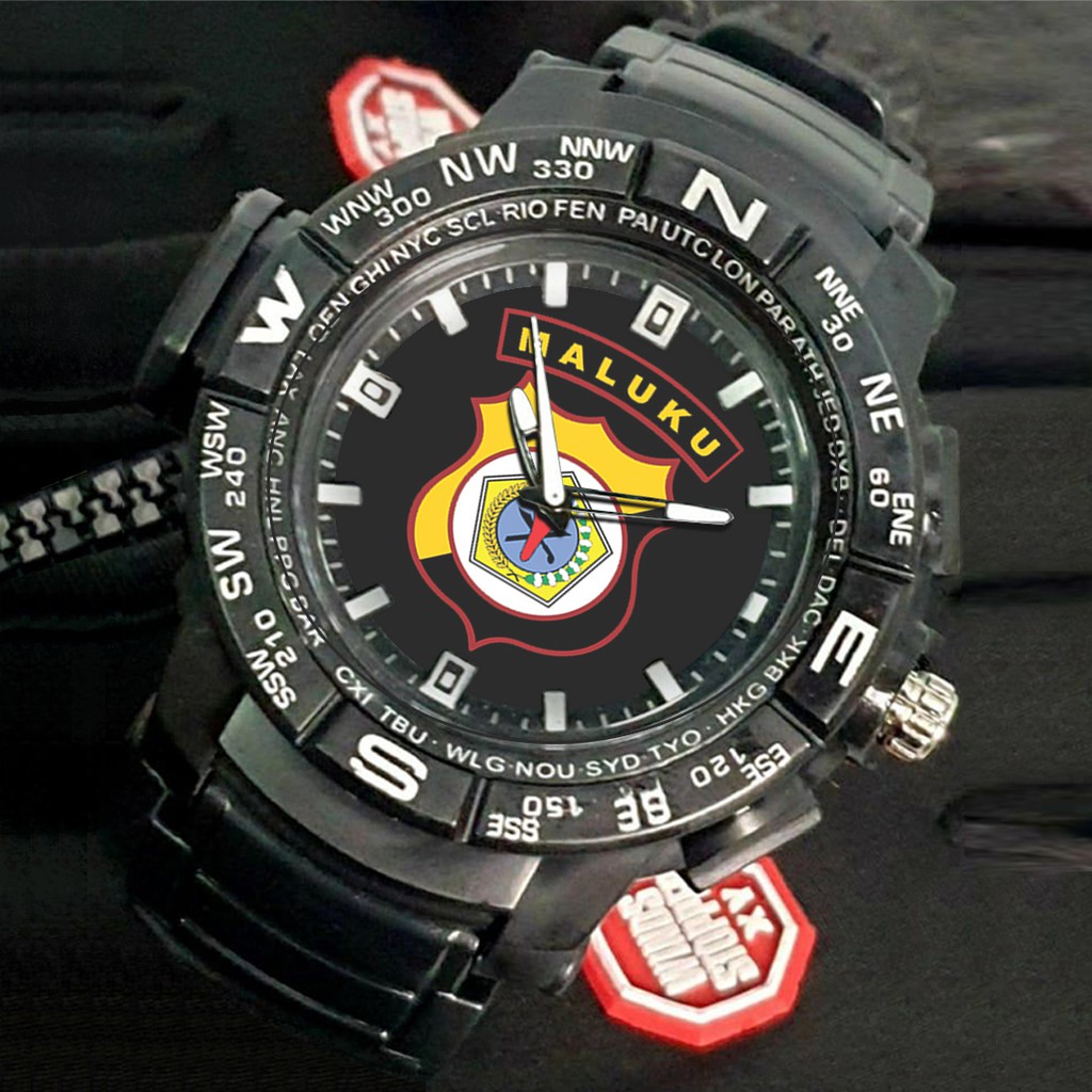 (EXCLUSIVE) Jam Tangan POLDA MALUKU Sport Bagus