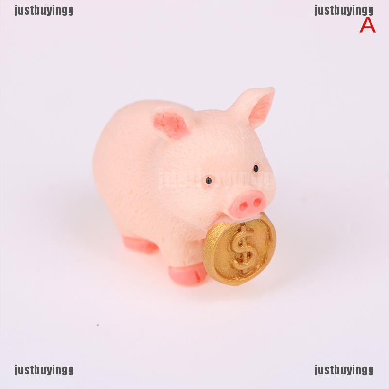 JB✪ Fortune Pig Miniature Figurine Fairy Garden Dollhouse Decor Micro Landscape