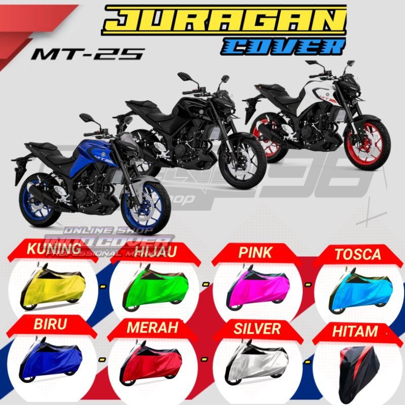 Body Cover Motor Sarung Motor Mt25 Byson Vixion Cb150r Megapro Tiger Scorpio Verza / Terbaru