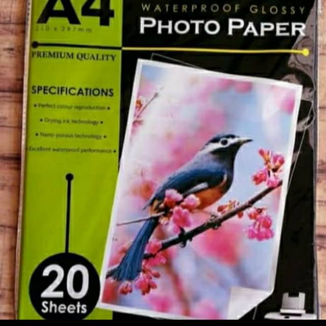 

Kertas Foto Kertas Glossy 230 Photopaper V-tec Glossy Paper 230 Gsm VTec