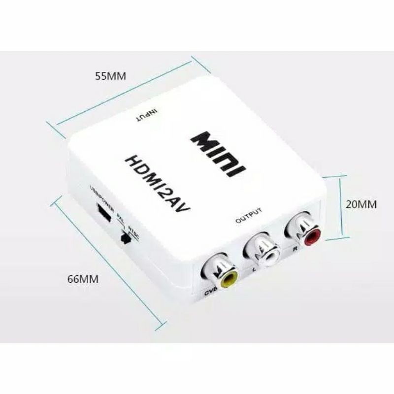 Mini Box HDMI2AV / HDMI TO AV RCA Converter Adaptor / Mini HDMI2AV Mysunstore