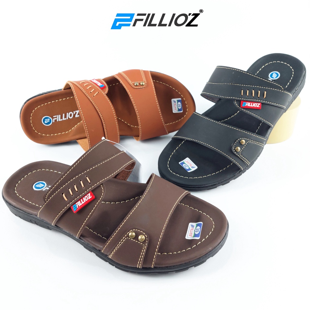 Fillioz Michael Sendal Cowok / Sandal Pria Casual Original Kulit Tahan Air Terbaru