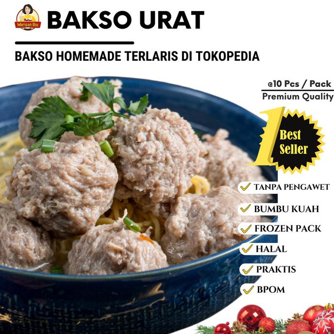 

MAKANAN BEKU / BAKSO WARISAN IBU DAGING SAPI URAT ISI 10 BUAH NON COD