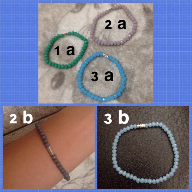 GELANG KRISTAL BIASA MODEL a & b (tali karet)