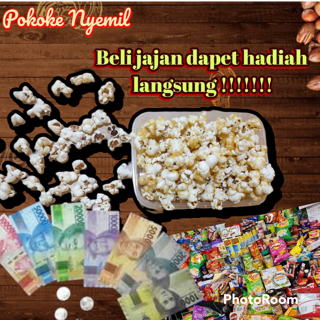 

Cemilan Popcorn/Snack Berhadiah Langsung/Makanan
