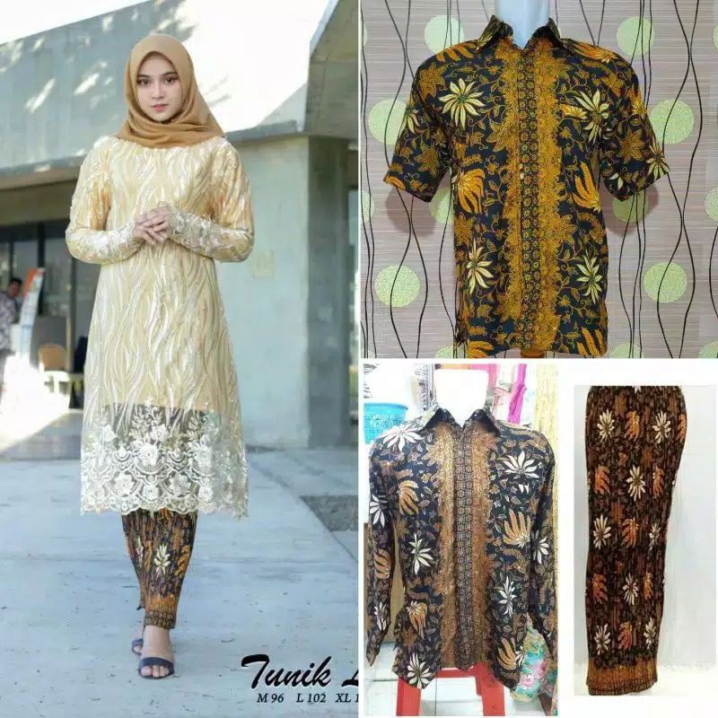 set couple Tunik tulle luna/set couple modern