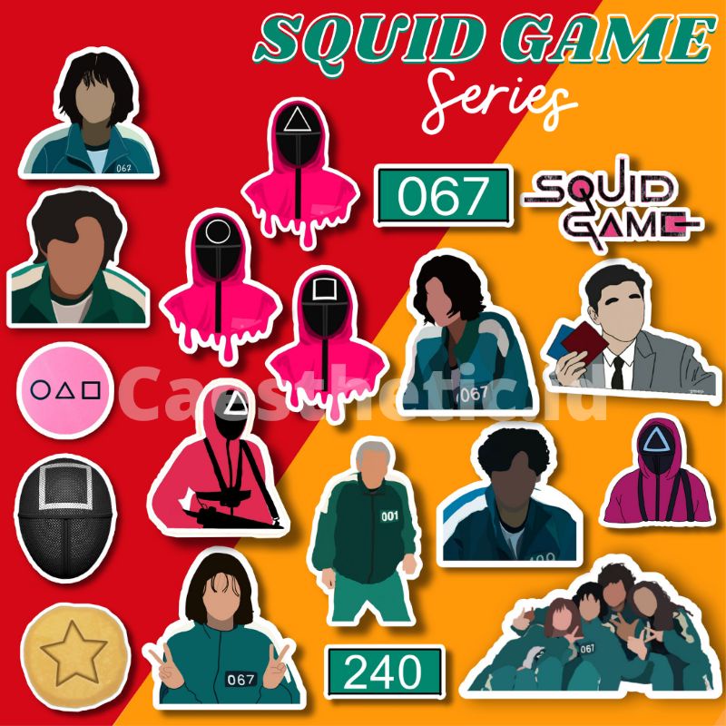 

[35 PCS] STICKER TUMBLR SQUID GAME | Sticker Pack - Sticker Glossy