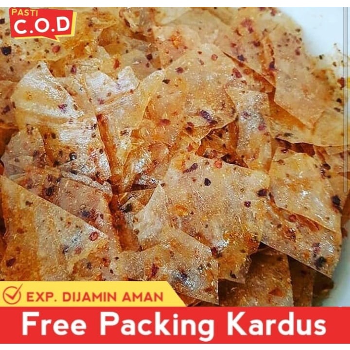 

CAMILAN PEDAS KERIPIK KACA PEDAS 200 GRAM SNACK KILOAN