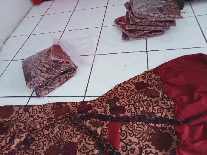 Gamis Batik Manggar, Padi, Sekar, Cantik, Kubis, Kipas, Daun Biru
