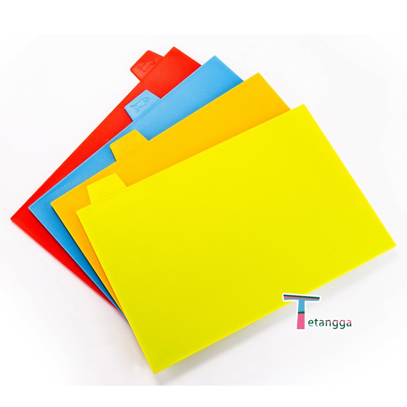 HJK Talenan Multifungsi Talenan Plastik / Cutting Board / Talenan Fleksibel Set Anti slip Chopping