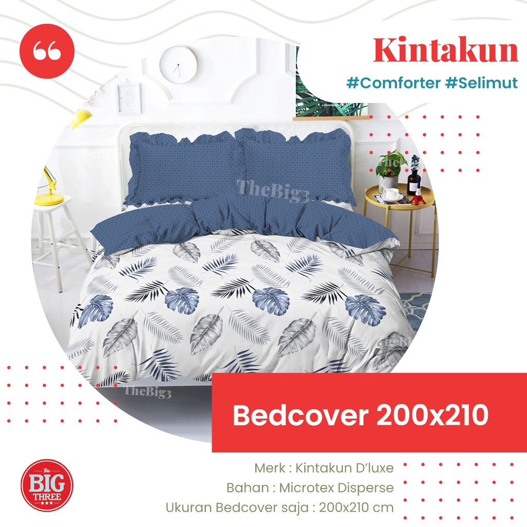 BEDCOVER SAJA 200x210 180x200 160x200 KINTAKUN motif Akma Azura Andari Amina Amerta Citra Bakula Elva Clara Marma Nuraga Kartika Gian Gista Elva Damara    - King Queen 180 160 - BC