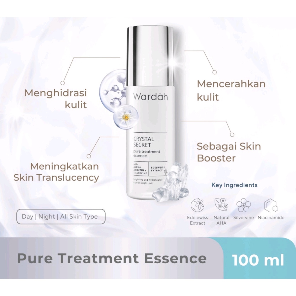 ❤️ GROSIR ❤️ Wardah Crystal Secret Pure Treatment Essence 100ml