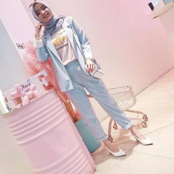 [CUCI GUDANG] STRIPE PANTS STRADIVARIUS / GEYSA PANTS ฐ