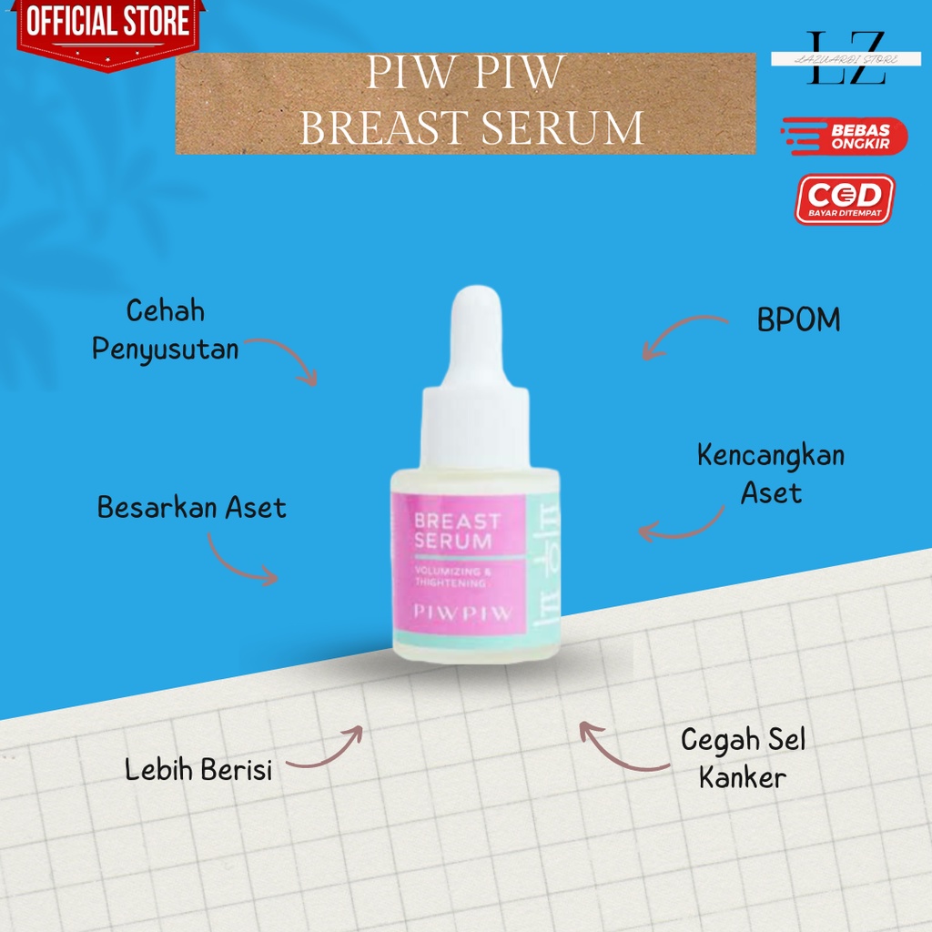 (BEST+BISA COD)Piw Piw Serum Breast Pembesar Payudara Breast Care Kencang Terlaris Terbaik -LazuardiStore