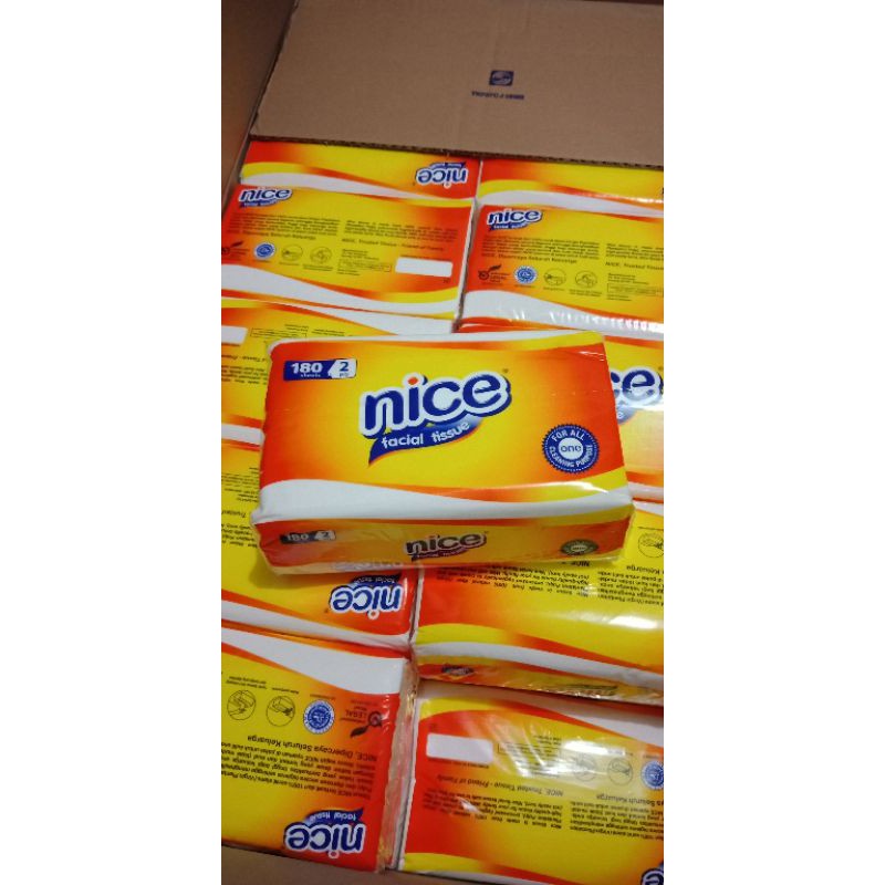 Tisu facial nice 180 sheet 2 ply dan peony dan besmarttis 180sheet montis 150-Nice 180 sheet
