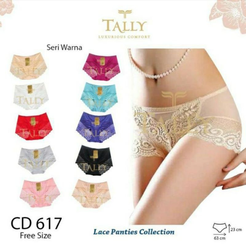 TALLY CD Katun Brokat Lembut 617 Lace Panties Collection