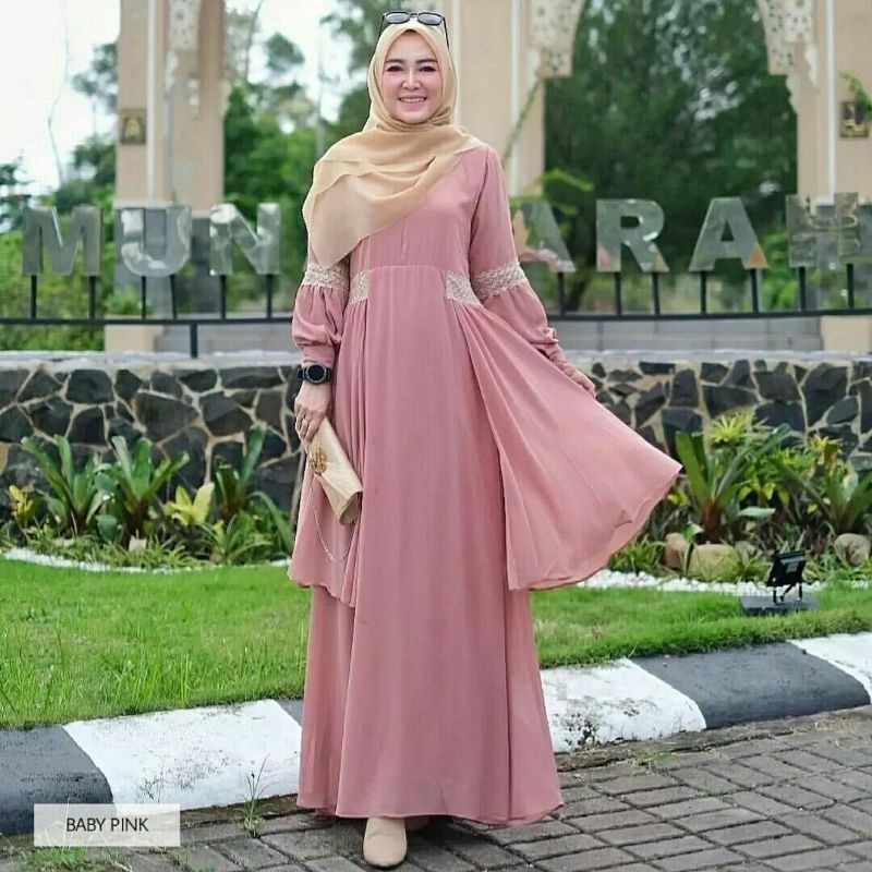 Dress Muslim. Fashion Muslim. Pakaian Wanita. Baju Wanita. Hazura Dress