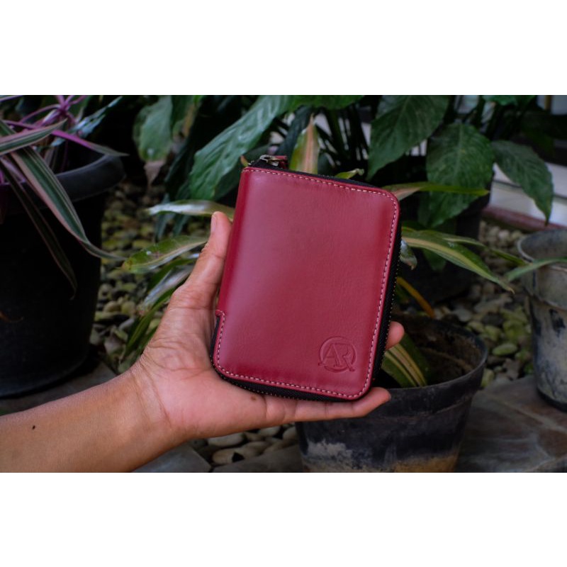 AIRA | Dompet Kulit Asli Unisex Small Zipper Wallet