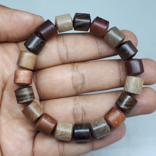 Gelang Kombinasi 3 Kayu Bertuah Stigi Dewandaru Kalimosodo Asli