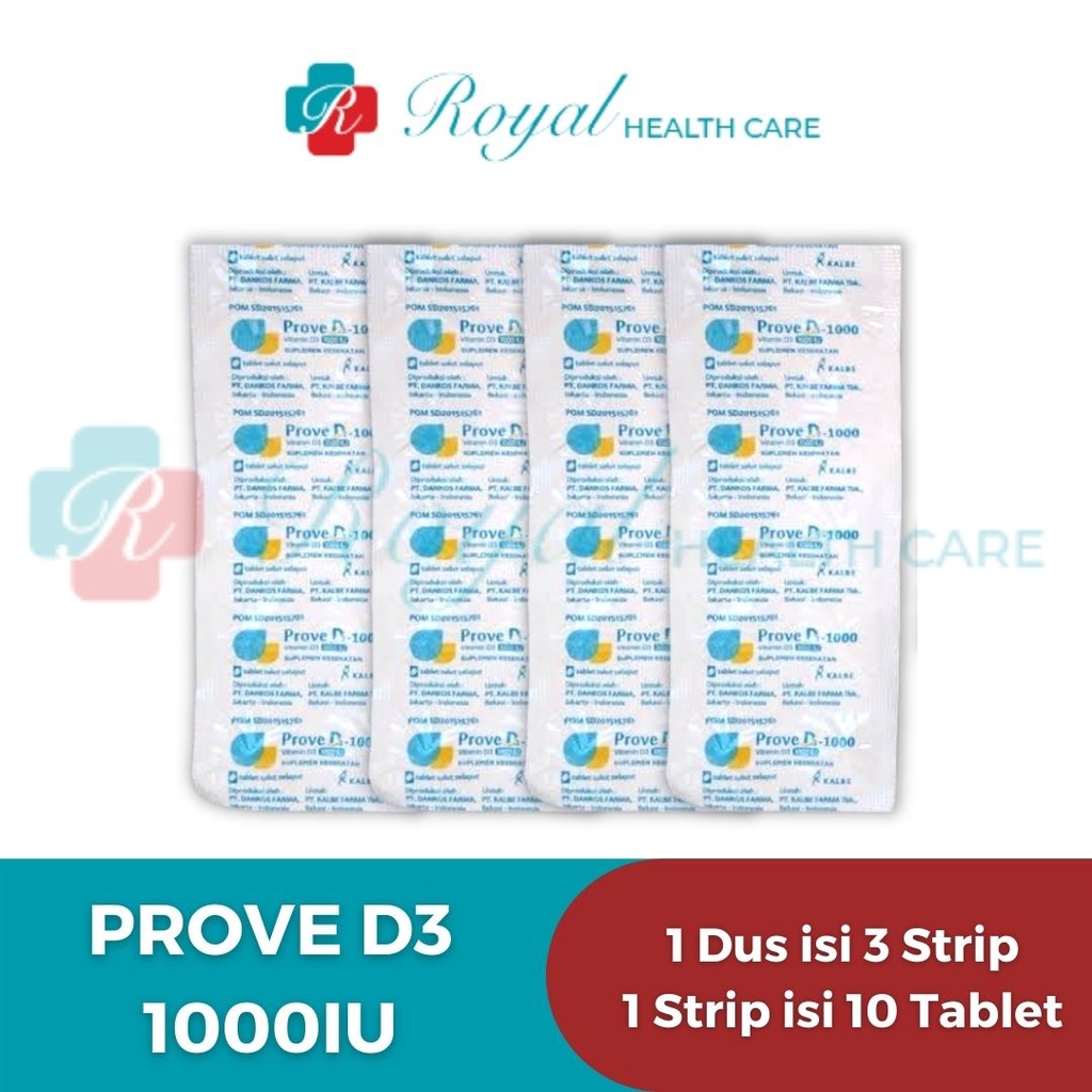 PROVE D3 1000IU BOX 30 TABLET Memenuhi Kebutuhan Vit D